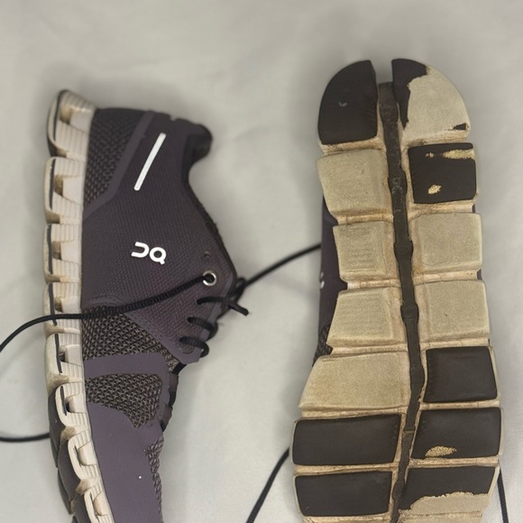 On Running Purple and Black Athletic Shoes with Breathable Mesh - Picture 5 of 6